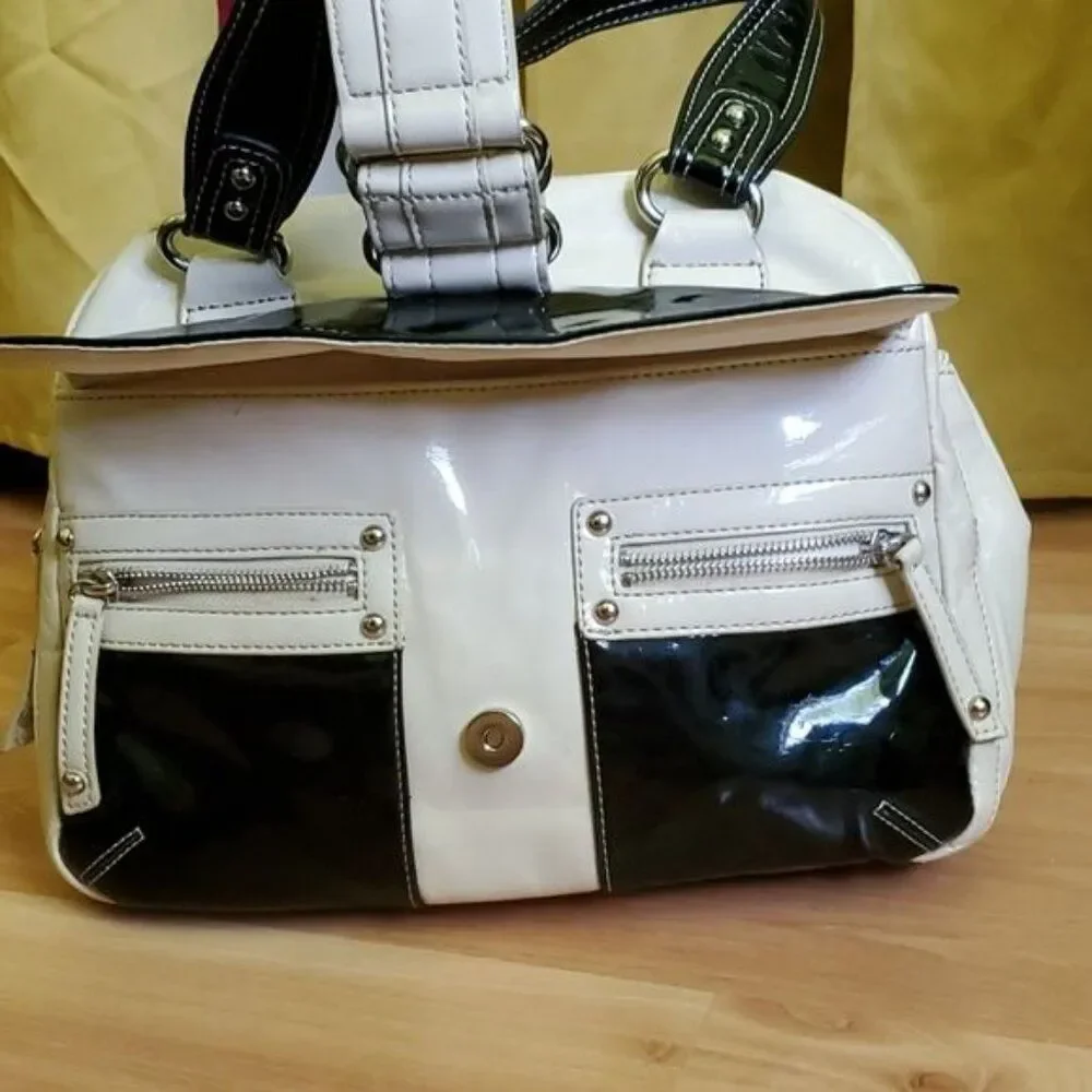 VINTAGE Bag Nine West Vegan Leather Tote Shoulder Handbag PURSE Women's WOMAN'S